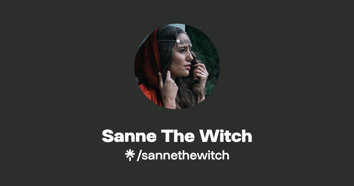 Sanne The Witch | Instagram, TikTok | Linktree