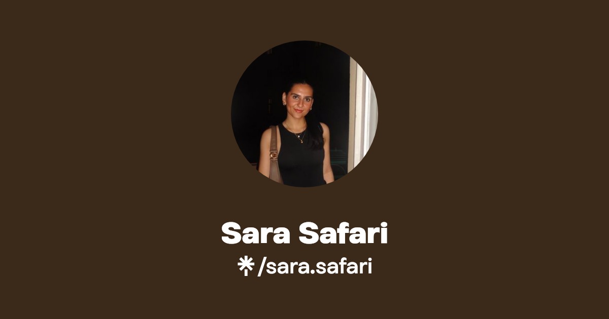 Sara Safari Instagram Linktree