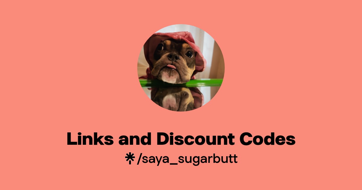 Links and Discount Codes Instagram, Facebook Linktree
