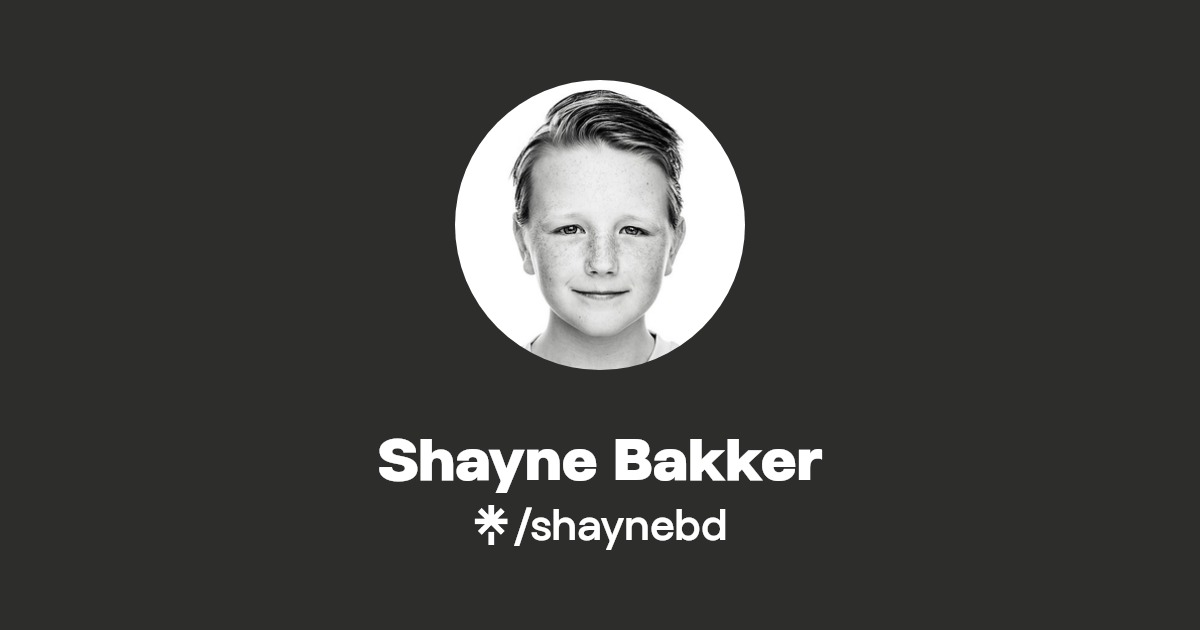 Shayne Bakker Instagram, TikTok Linktree