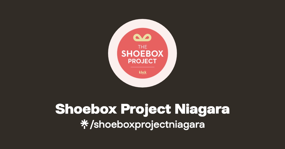 Shoebox Project Niagara Instagram, Facebook Linktree
