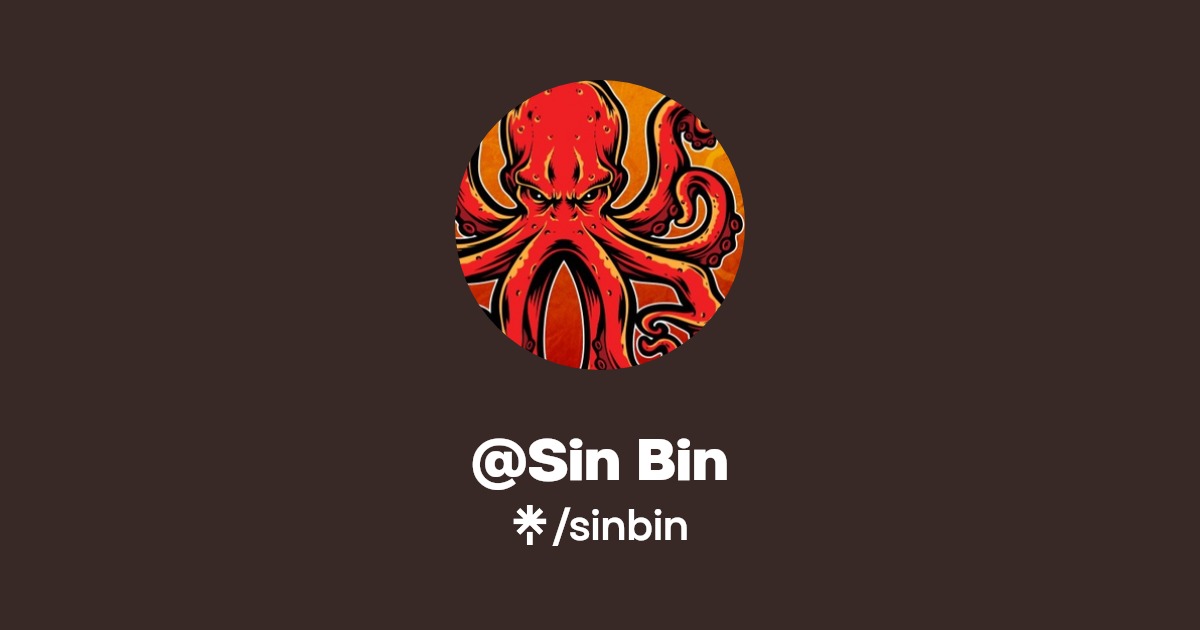 Sin Bin Twitter, Instagram, Facebook, Twitch Linktree