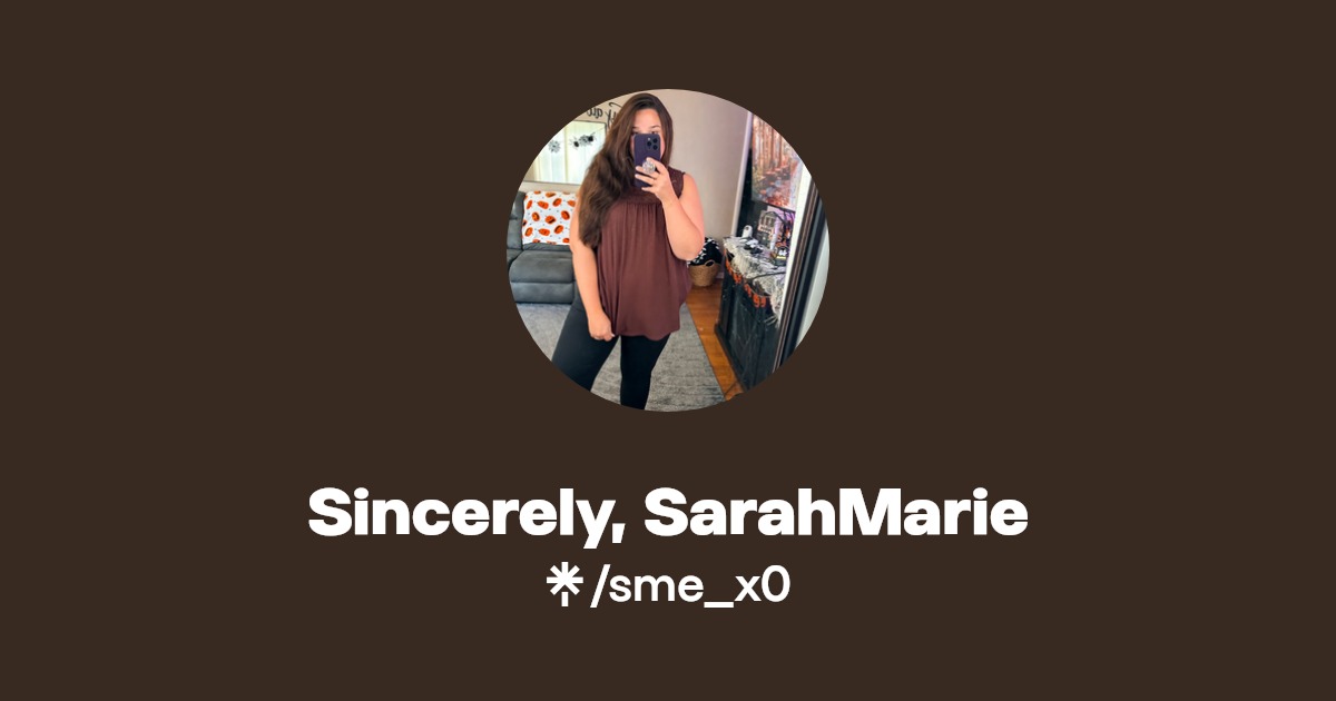 Sarah Marie Instagram, TikTok Linktree