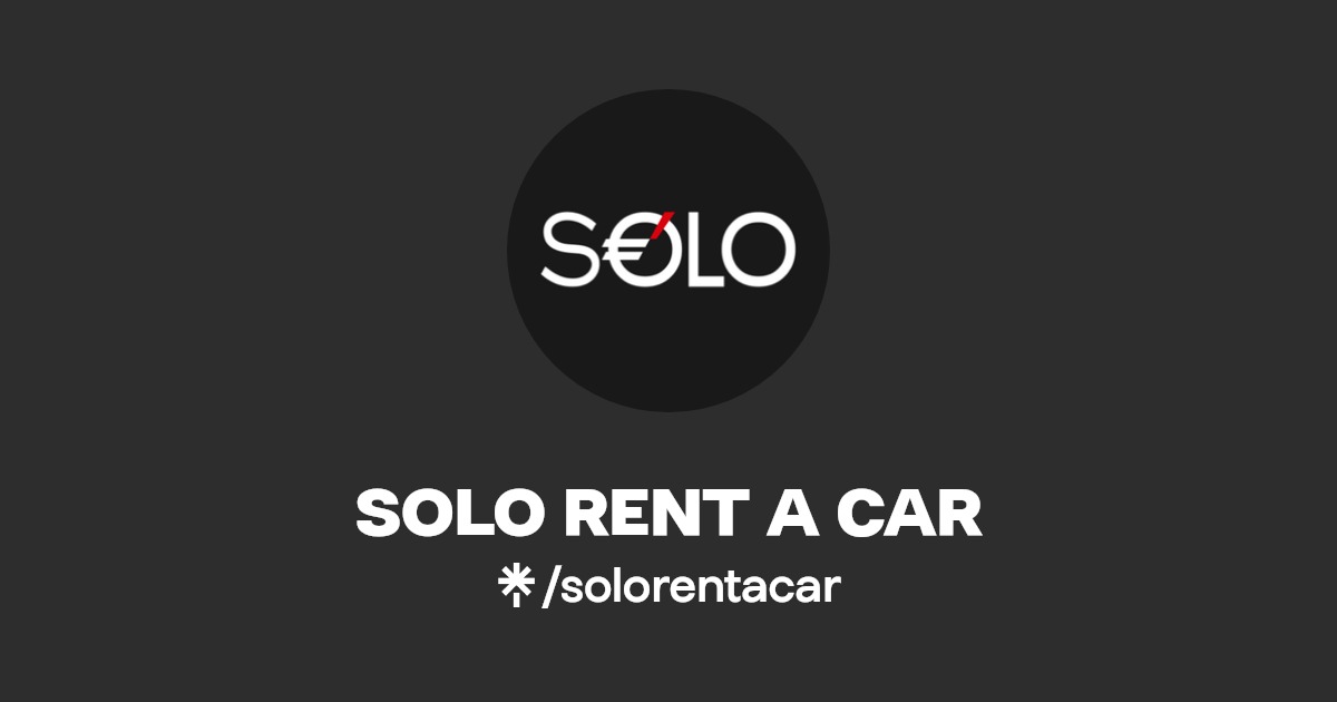 SOLO RENT A CAR TikTok Linktree