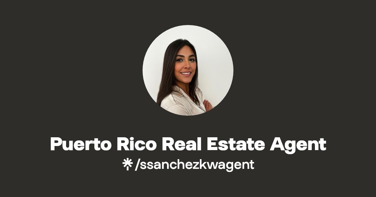 Puerto Rico Real Estate Agent Instagram, Facebook Linktree