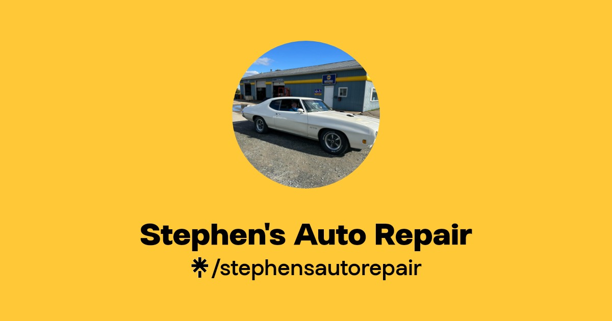 Stephen's Auto Repair Instagram, Facebook Linktree