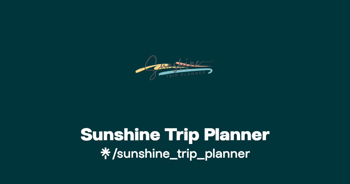 Sunshine Trip Planner Instagram Linktree
