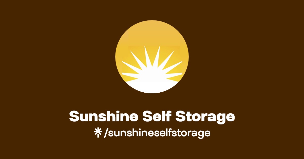Sunshine Self Storage Instagram, Facebook Linktree