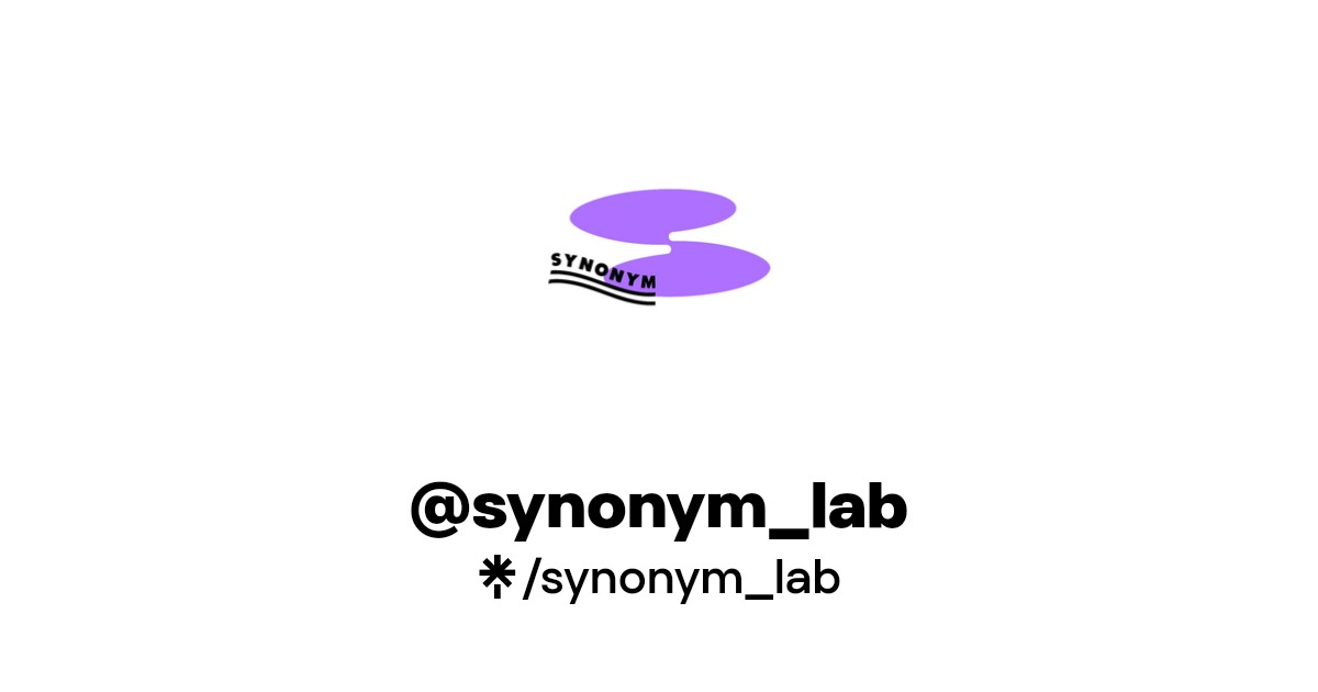 @synonym_lab | Linktree