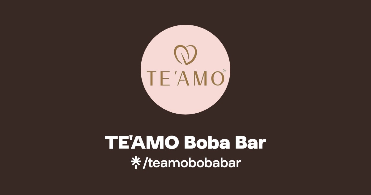 TE'AMO Boba Bar Instagram, TikTok Linktree