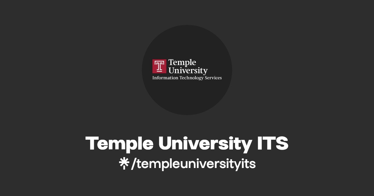 Temple University ITS Linktree