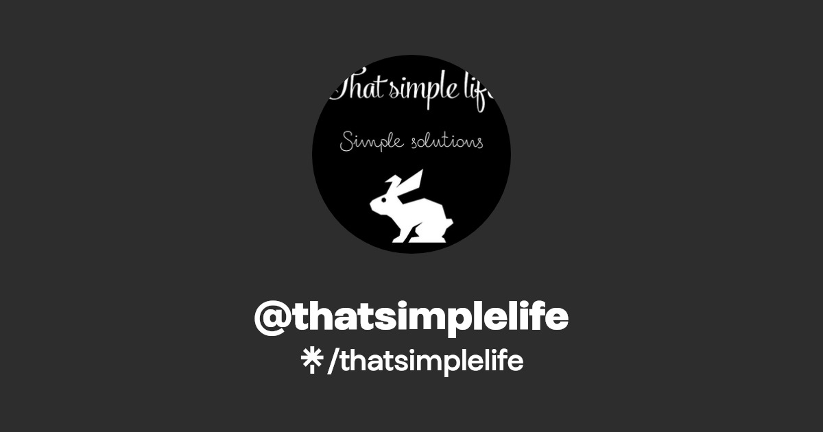 thatsimplelife Instagram, Facebook Linktree