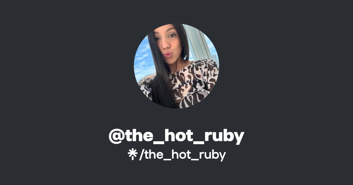 the_hot_ruby - Find @the_hot_ruby Onlyfans - Linktree