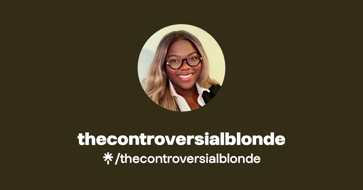 thecontroversialblonde TikTok Linktree