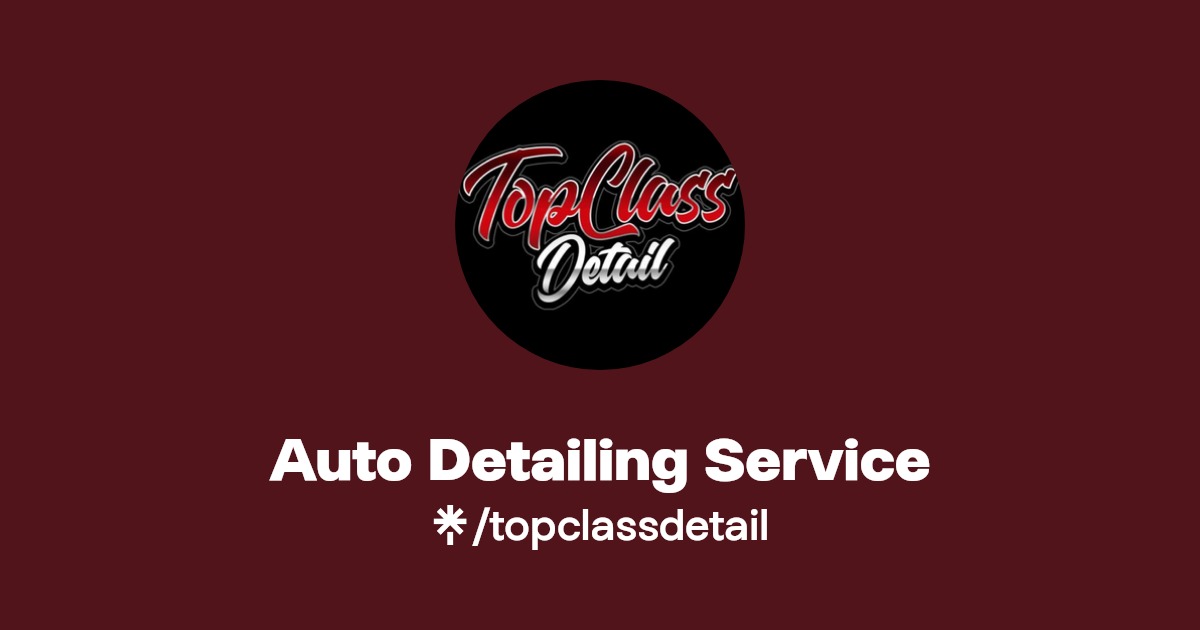Auto Detailing Service Instagram, TikTok Linktree