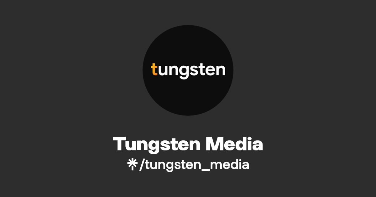 Tungsten Media Instagram, Facebook Linktree