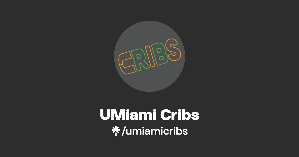 UMiami Cribs Instagram, TikTok Linktree