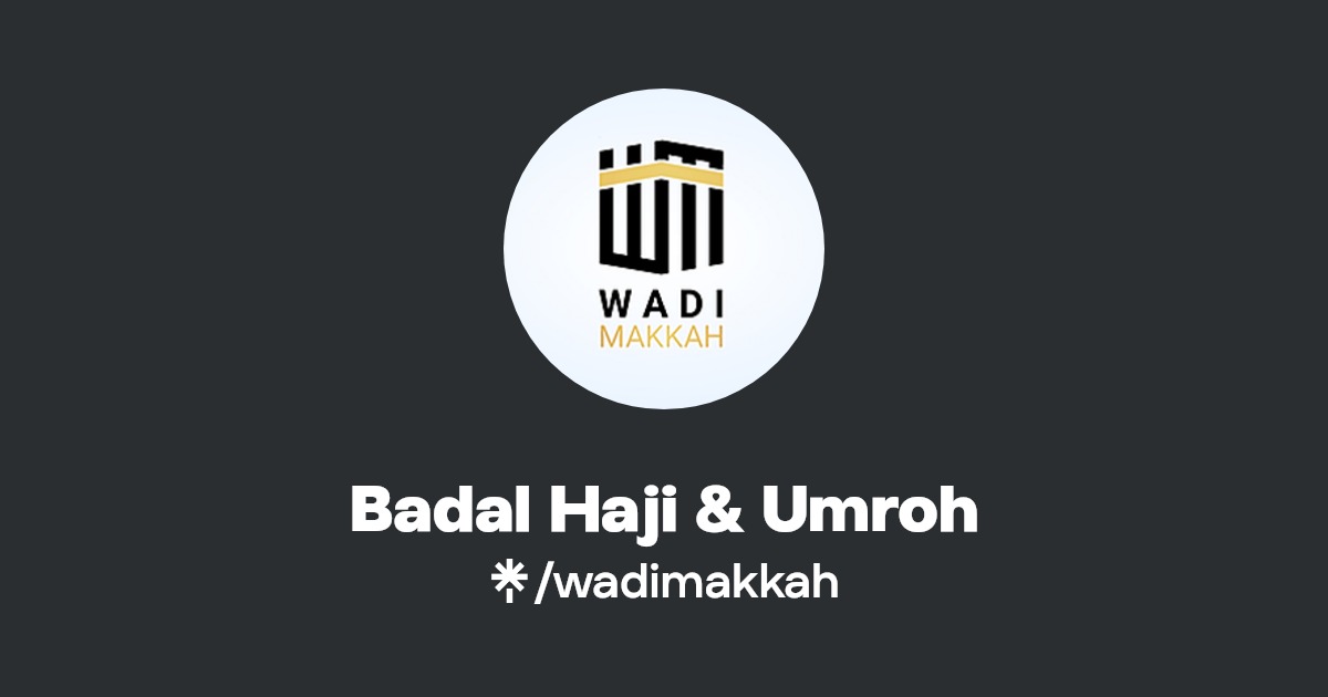 Wadi Makkah Instagram, Facebook Linktree