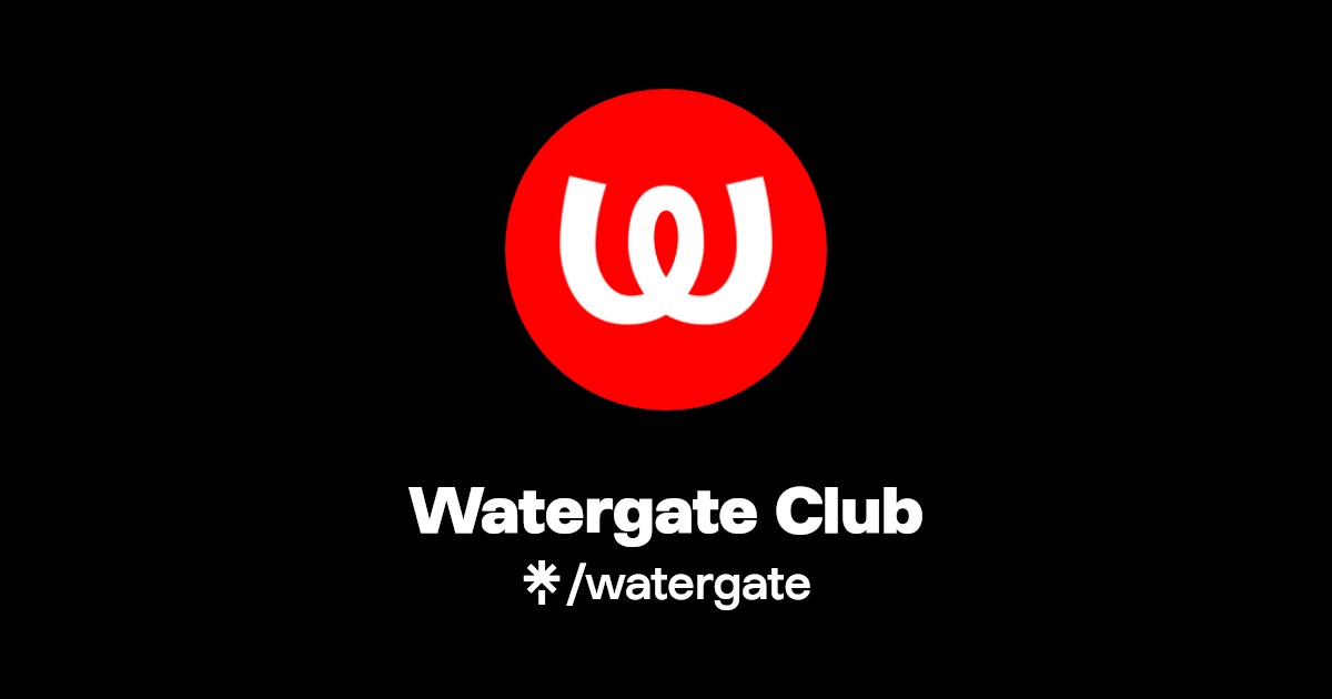 Watergate Club Instagram, Facebook Linktree