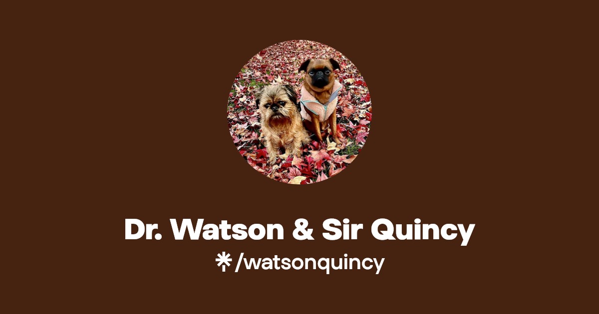 Dr. Watson & Sir Quincy Instagram, TikTok Linktree
