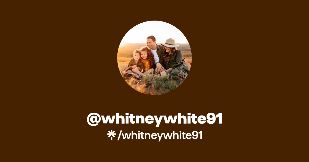 whitneywhite91 Facebook, TikTok Linktree