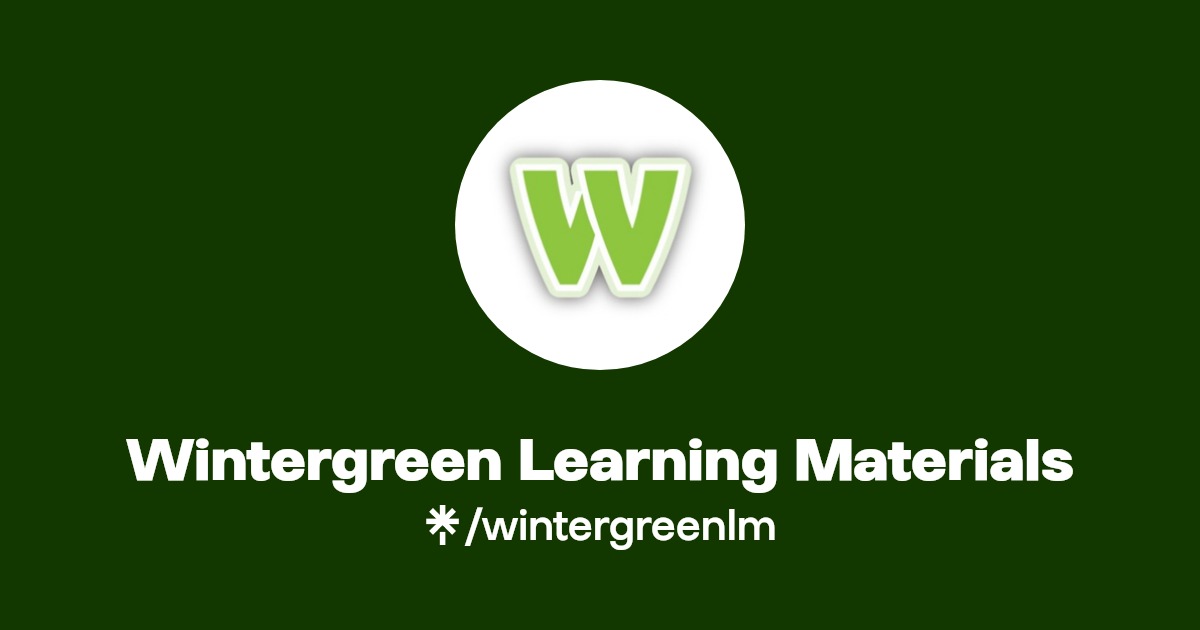 Wintergreen Learning Materials Facebook Linktree
