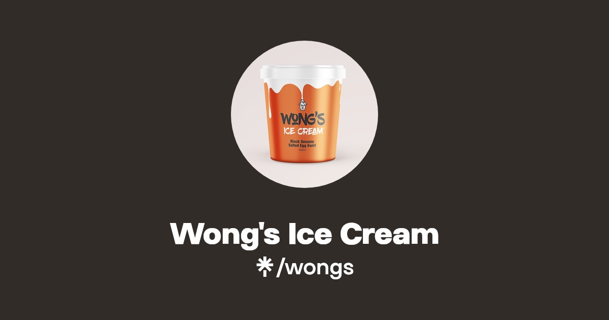 Wong's Ice Cream Instagram, Facebook Linktree