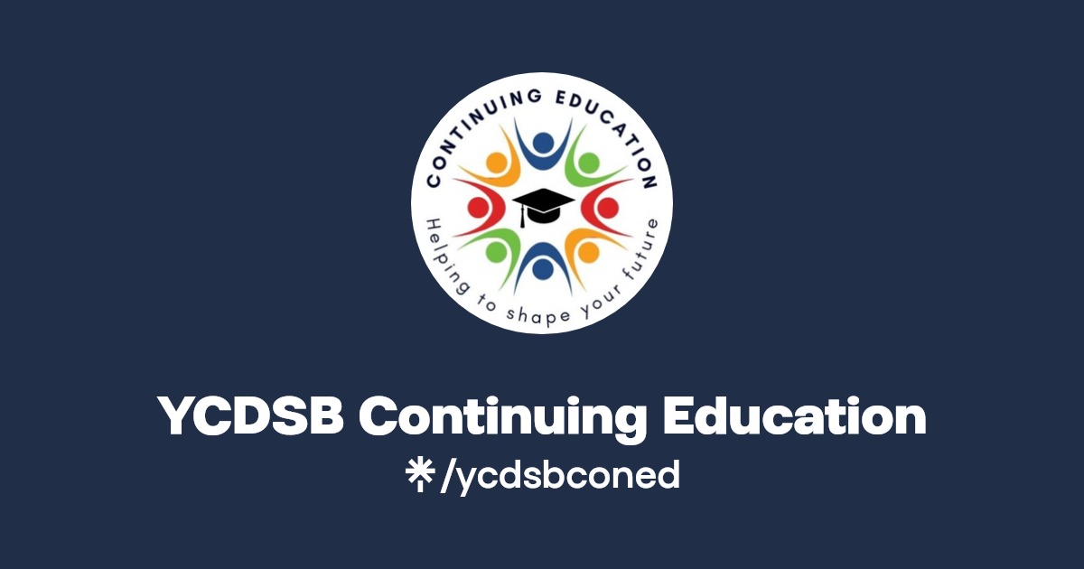 YCDSB Continuing Education Twitter, Instagram, Facebook Linktree