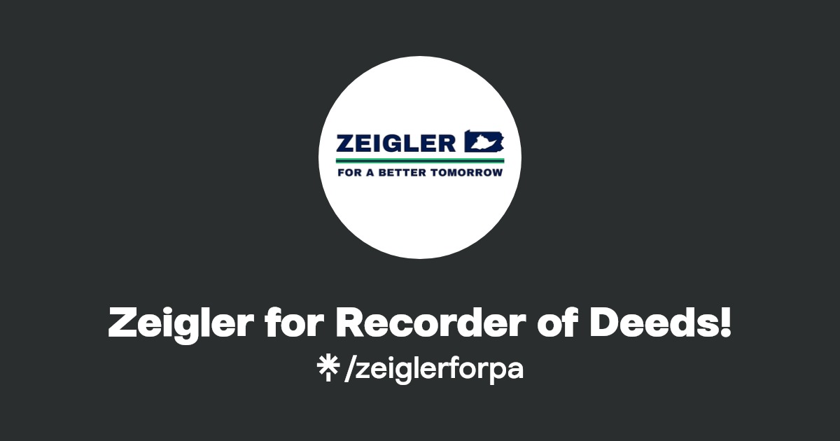 Zeigler for Recorder of Deeds! Instagram, Facebook Linktree