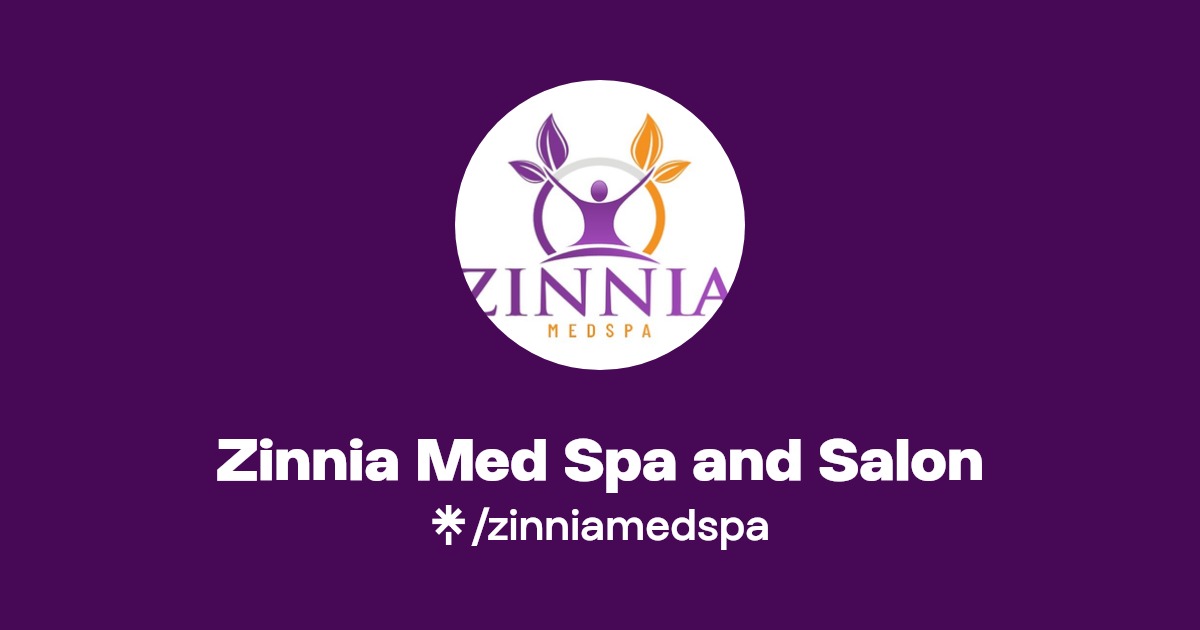 Zinnia Med Spa and Salon Instagram, Facebook Linktree