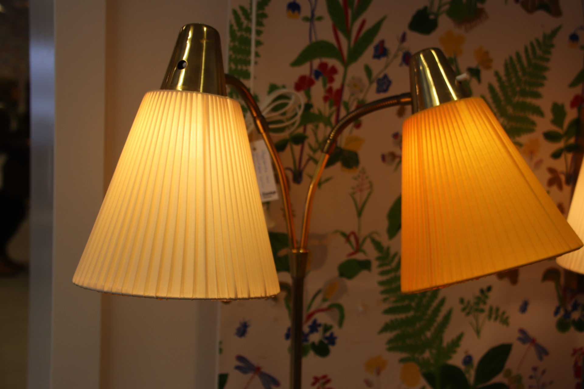 Lampskärm med plisserat tyg till golvlampor. 20 cm hög Linne & Lump i