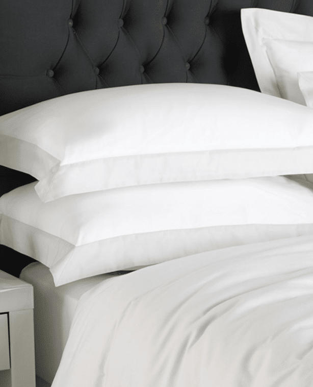 Oxford White Pillowcase Pair · 50/50 Poly Percale · 200 TC Linon