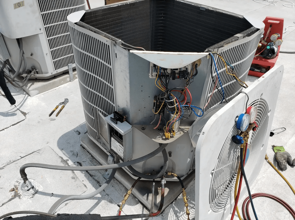 INSTALLING A NEW AC COMPRESSOR IN A 4 TON HEAT PUMP UNIT AIR