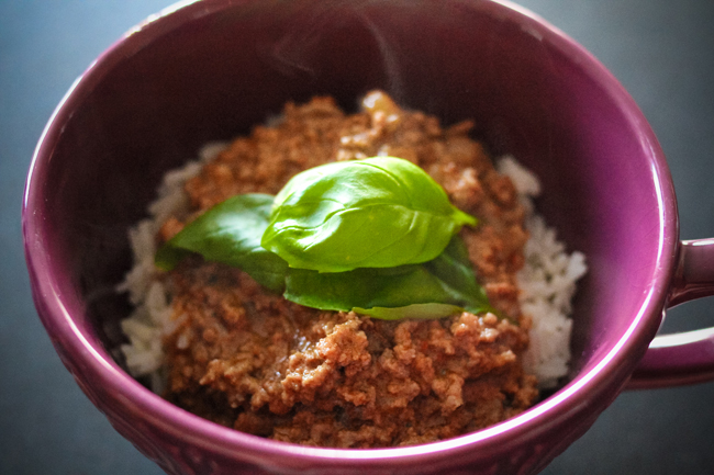 Orientalisk köttfärssås med ris Linsalusen