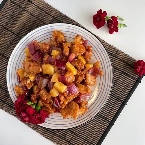 Sweet & Sour Chicken with Pineapple Air Fryer Recipe Lin's Chinese