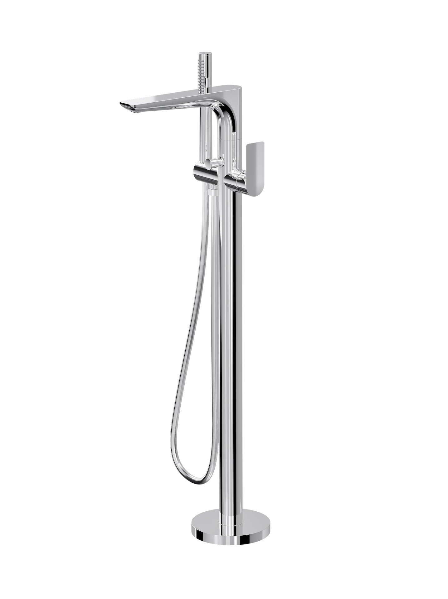 Kyah Freestanding Bath Mixer With Hand Shower Chrome LINSOL