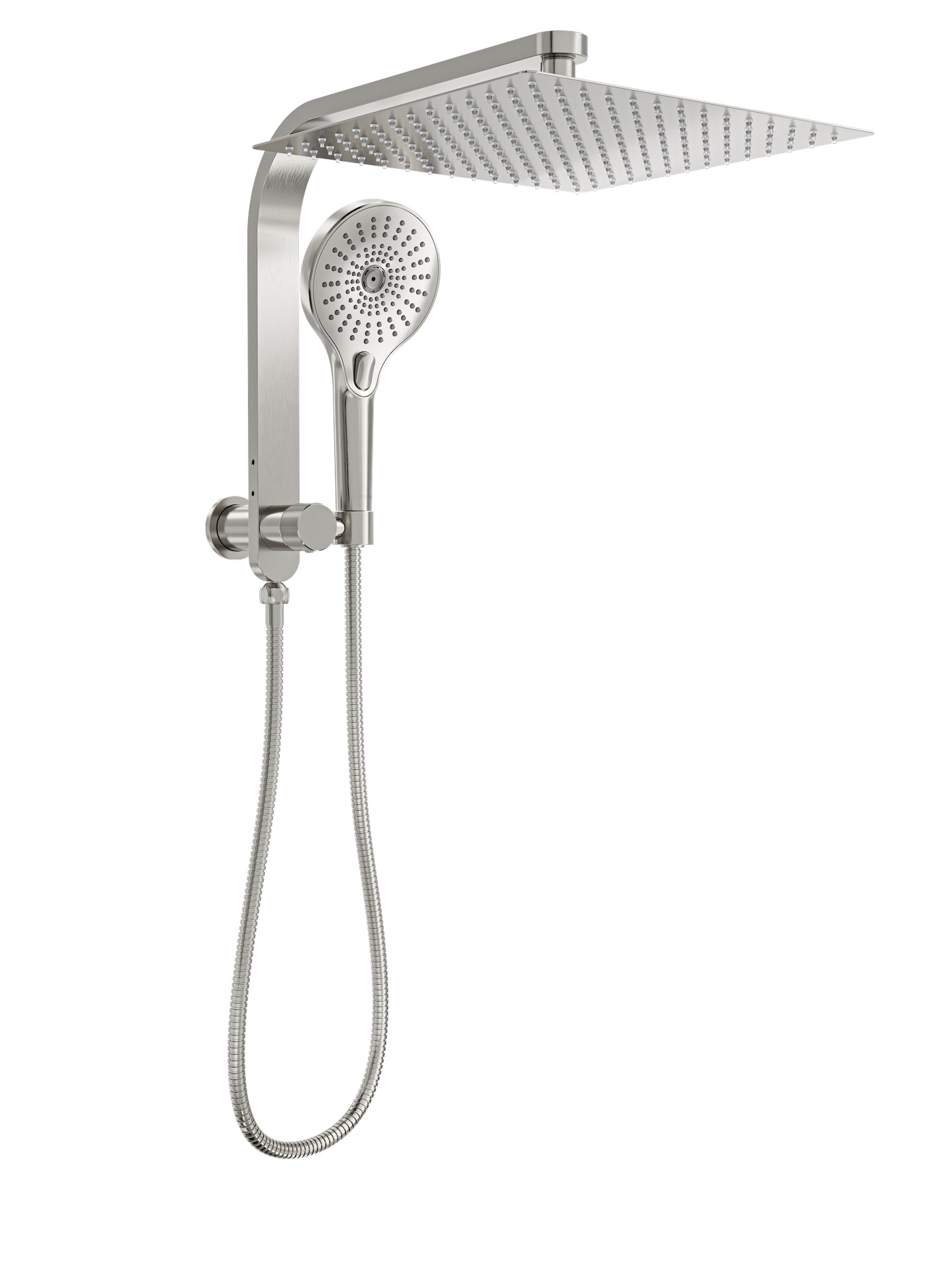 Oceanjet Short Shower Combination with 300mm Square Head Brushed Nickel LINSOL