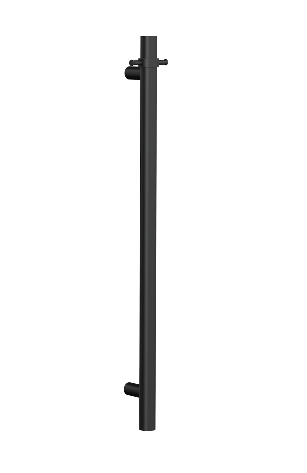 Allegra TBar Vertical Heated Towel Rail Matte Black LINSOL
