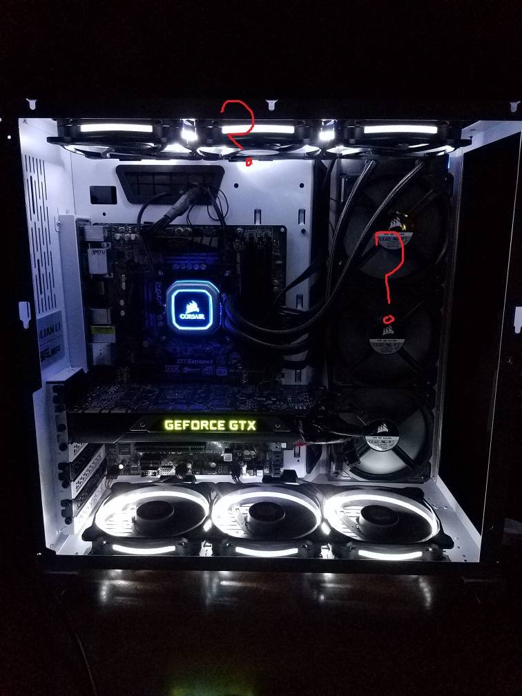 Push/Pull Setup on a H150i 360mm in a Lian Li PC011 DW Liquid and