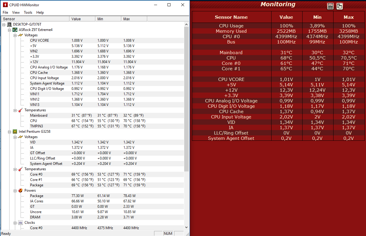 Vcore/VID values, Bios vs hwtemp CPUs, Motherboards, and