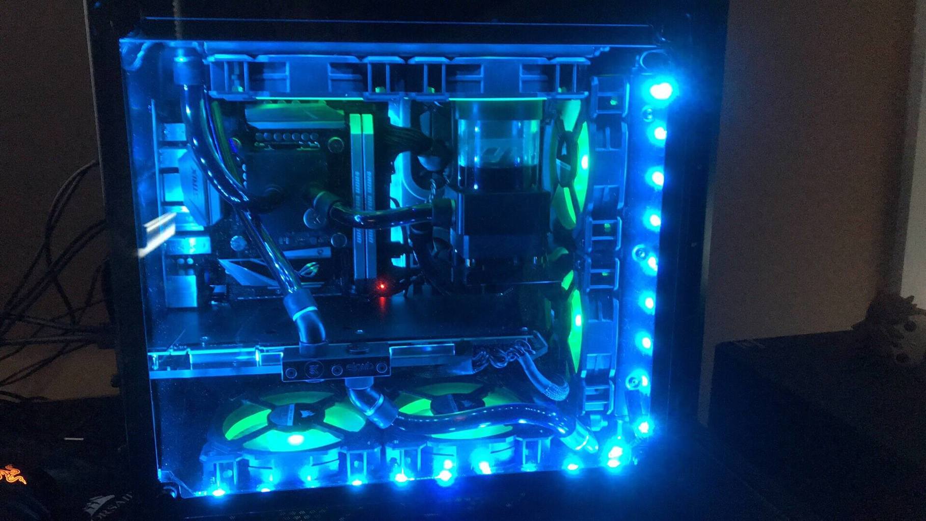 Corsair crystal 280x radiator placement and air flow Custom Loop and