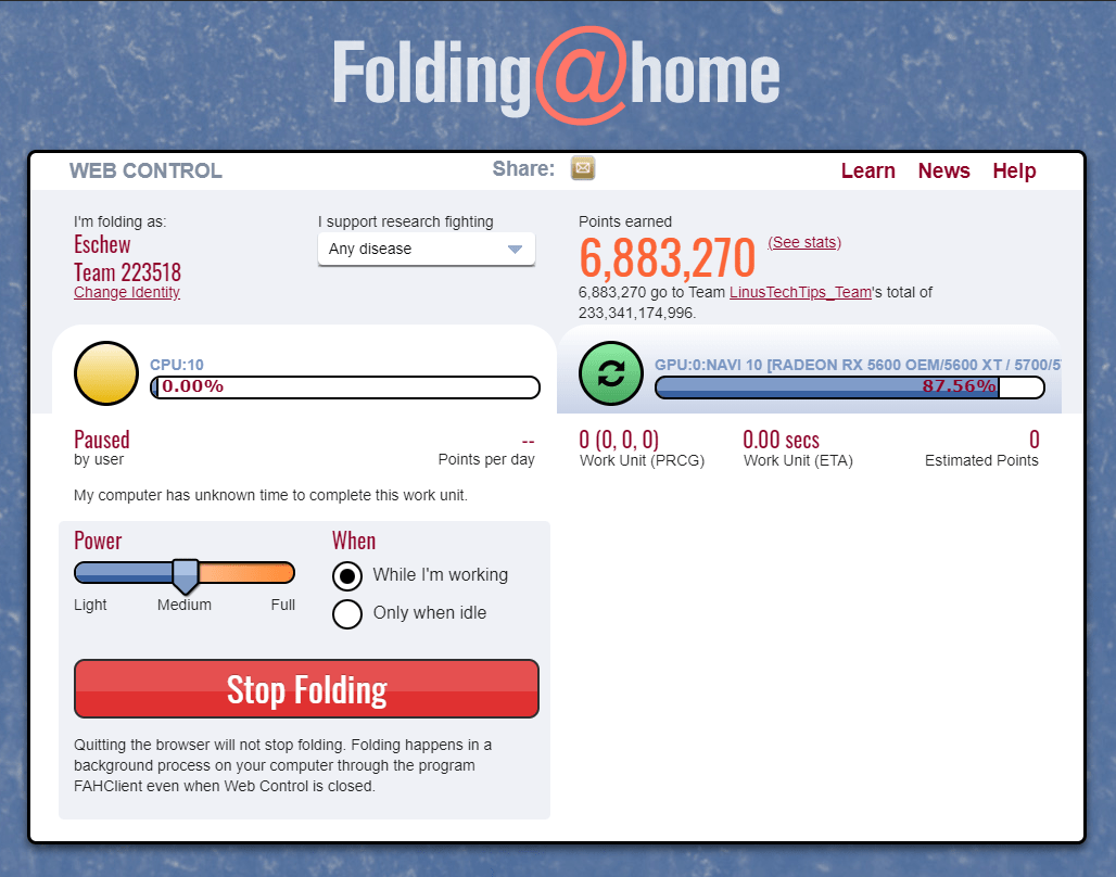 How Do I Know If My FH Client is Working? Foldinghome