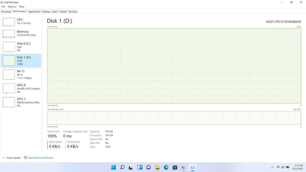 Hard drive running at 100 Windows Linus Tech Tips