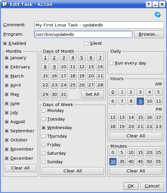 Schedule Tasks in Linux with Ease Kcron Yet Another Linux Blog