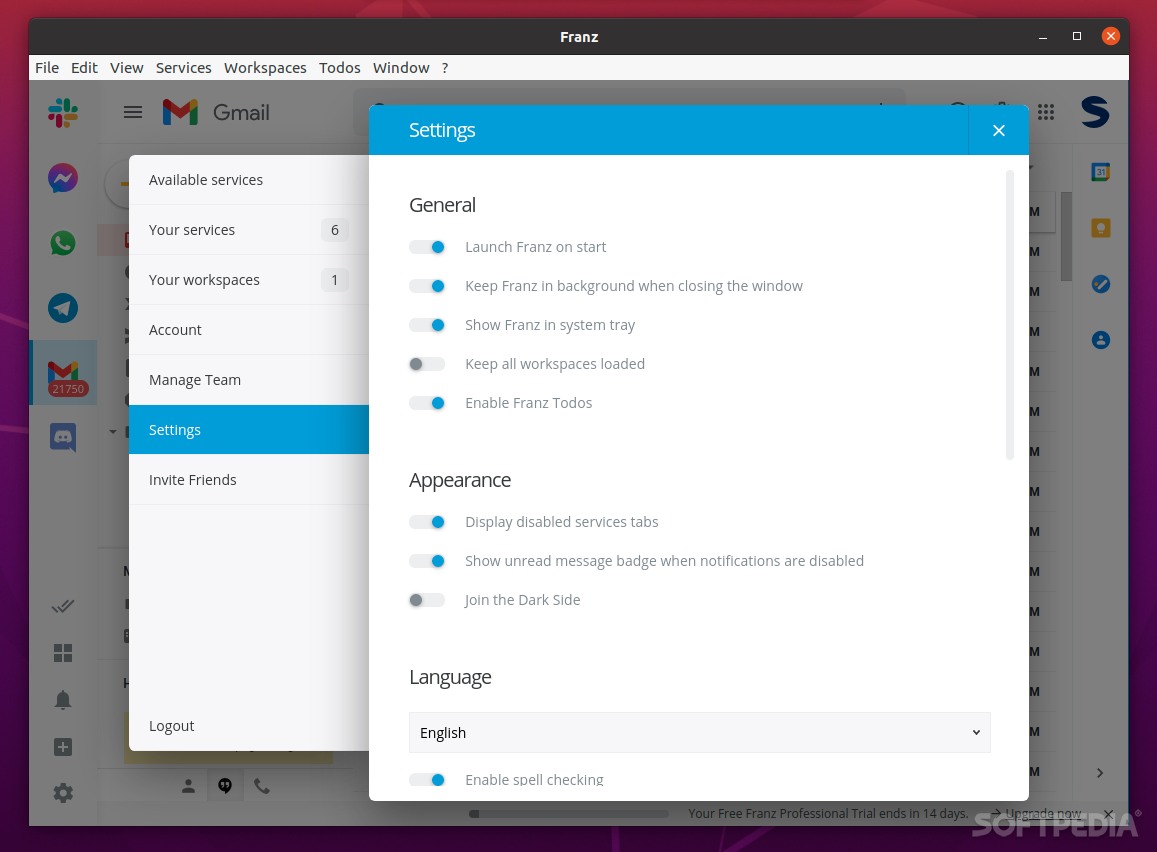 Franz (Linux) Download, Review, Screenshots