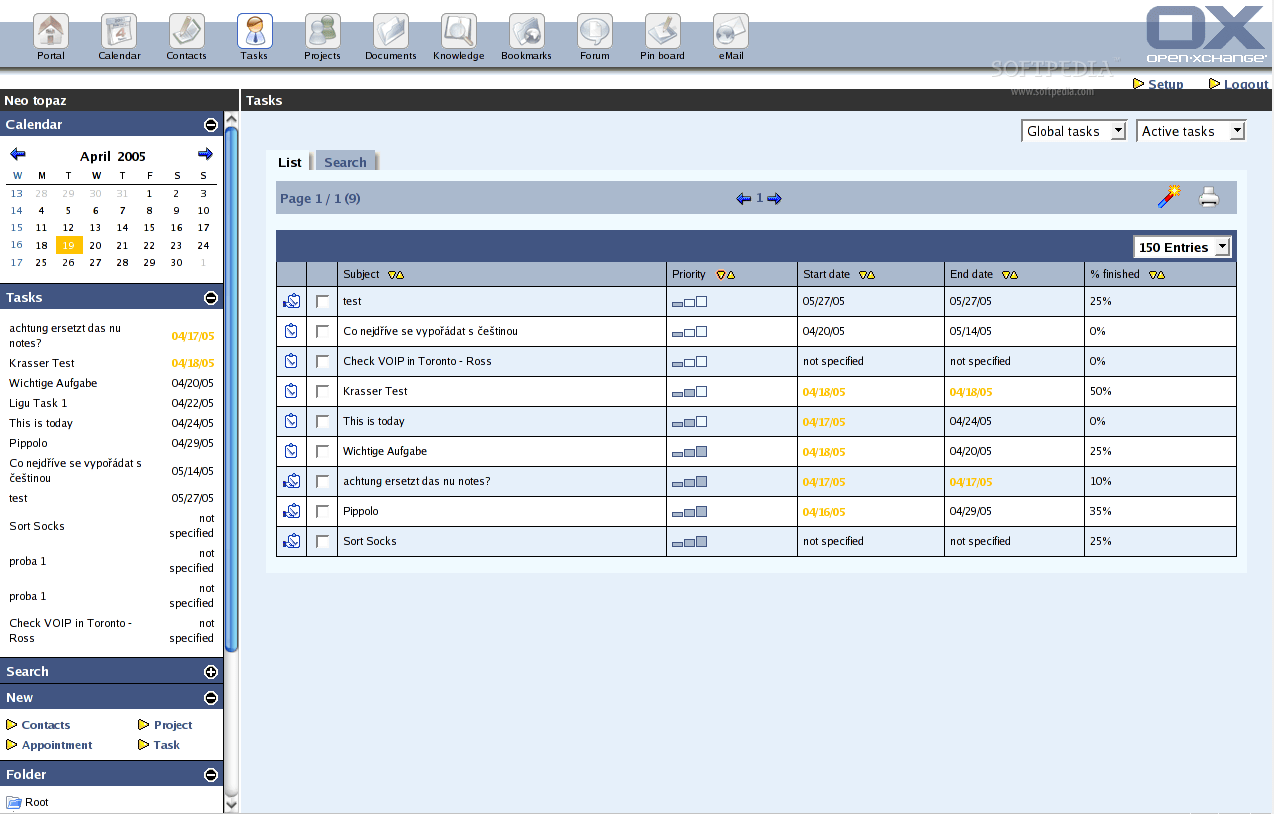 OPENXCHANGE (Linux) Download, Screenshots