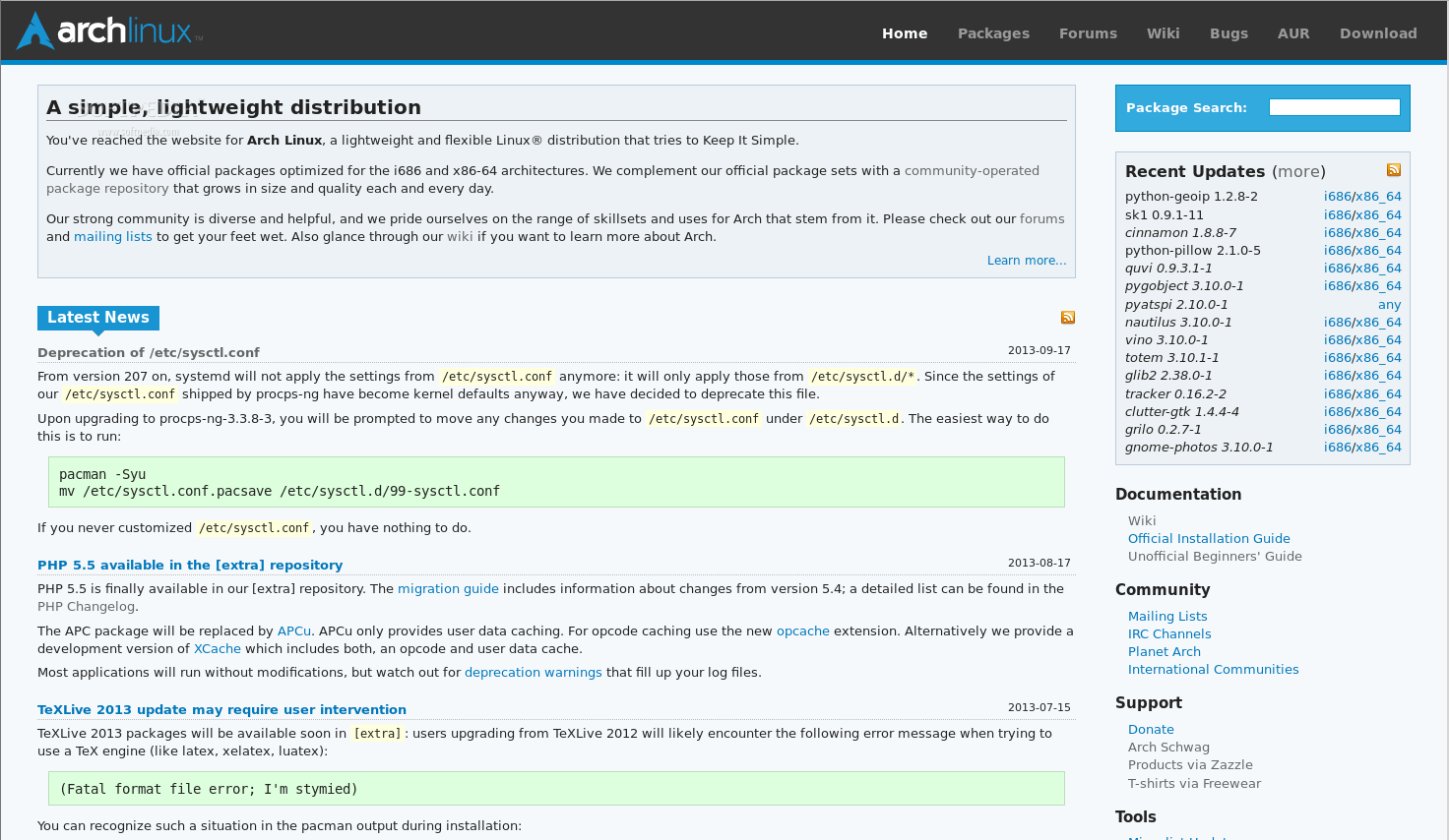 Download Archweb Linux 20150413