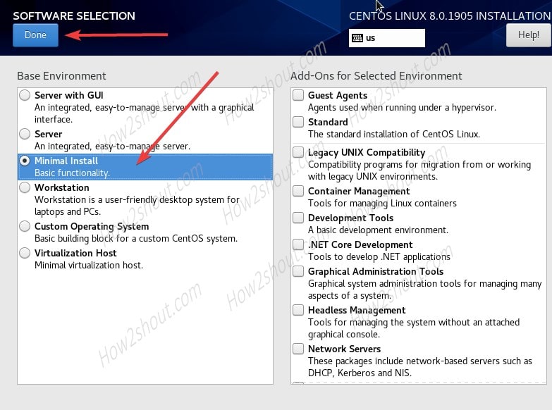 How to download and install CentOS 8 minimal server version Linux Shout