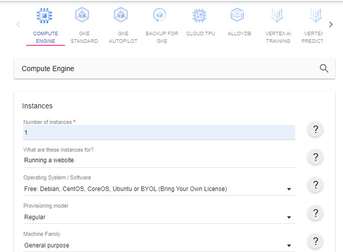 How much does google cloud cost per month? Use its Calculator