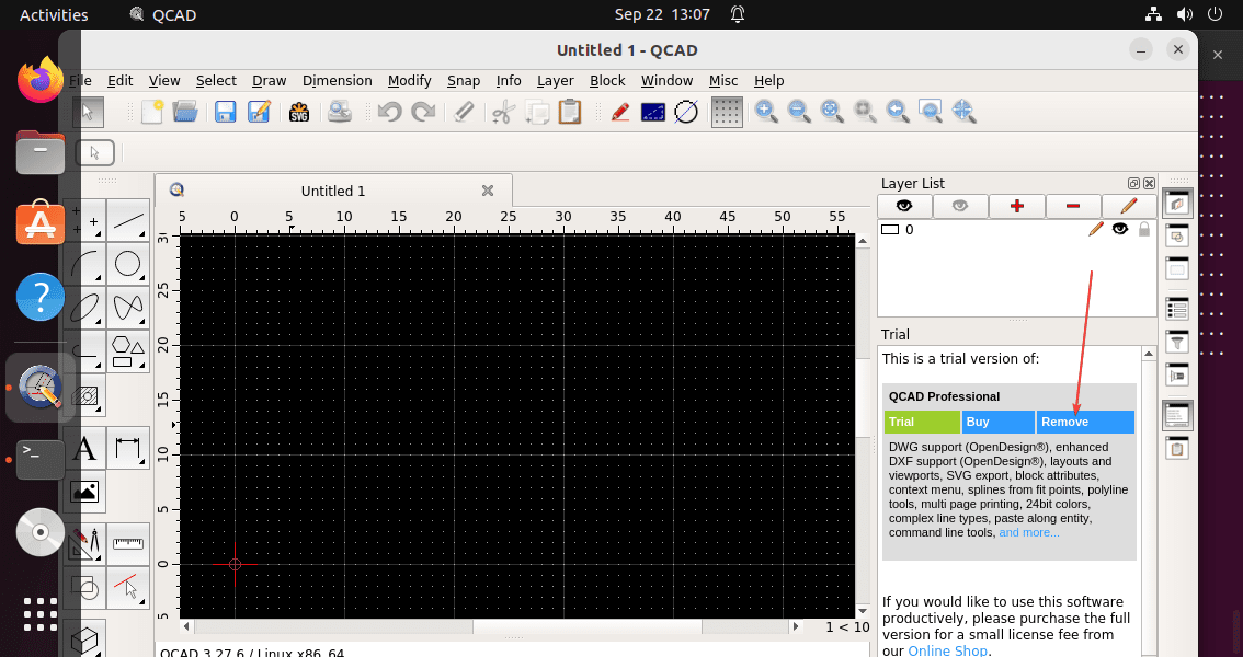 How to install free Qcad 2D on Ubuntu 22.04 LTS Linux Shout